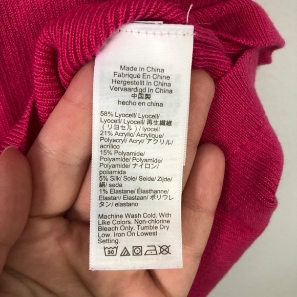 J Crew Pink Ribbed Lyocell Tencel Blend Sweater Tank XL - Picture 6 of 11